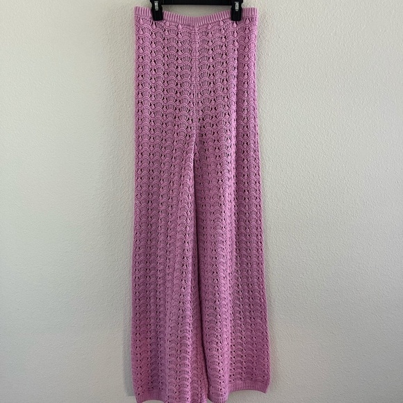 NWT LOVERS & FRIENDS | Pink Cotton Estie Pointelle Knit Top & Pant SET | Size S - Picture 12 of 14
